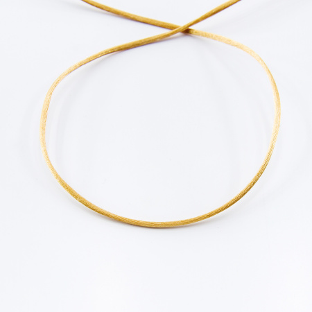 Шнур атласный мини-рулон, 1,5 мм, 4,5 м, цвет 54, золотой. Арт P00470-1,5мм-54         