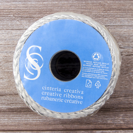 Шнур металлизированный SPIRAL ( SAFISA), арт.25277-1 мм, 15 м, цвет 102, серебряный. Арт 25277-1мм-102