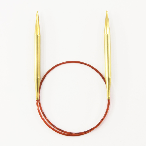 Спицы круговые позолоченные с удлиненным кончиком, №6,5, 50 см. Арт 755-7/6.5-50