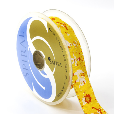 Лента жаккард SAFISA, 30 мм, 15 м, цвет 02. Арт 9108-30мм-02