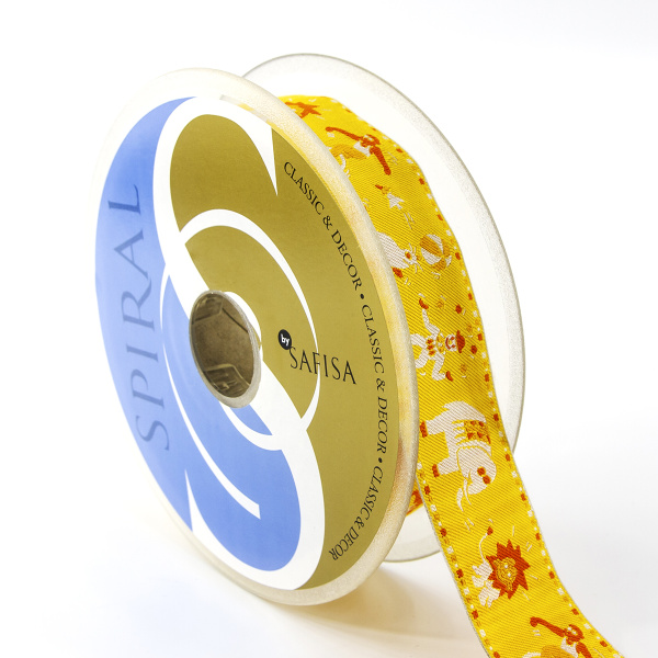 Лента жаккард SAFISA, 30 мм, 15 м, цвет 02. Арт 9108-30мм-02