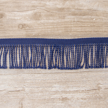 Бахрома витая, 60 мм, цвет темно-синий. Арт PP-60 col.524