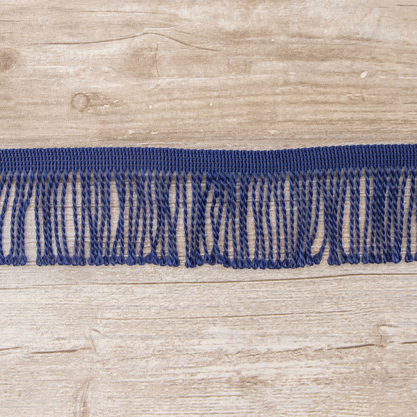 Бахрома витая, 60 мм, цвет темно-синий. Арт PP-60 col.524