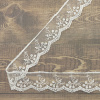 Кружево-вышивка на тюле, 32 мм, цвет белый, 100% полиэстер, 3,5 м. Арт T-30115.212