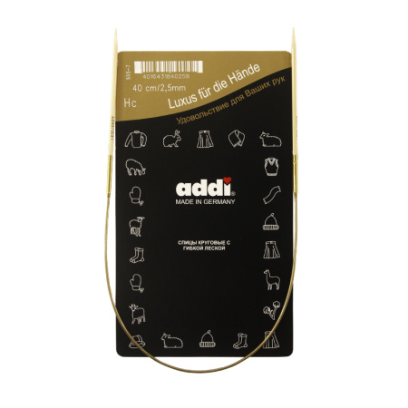 Спицы, круговые, бамбук addiNature BAMBOO №2,5, 40 см. Арт 555-7/2.5-40