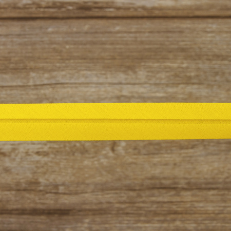 Косая бейка хлопок/полиэстер 20 мм, 25 м, цвет 22, спелый манго. Арт 6120-20мм-22            