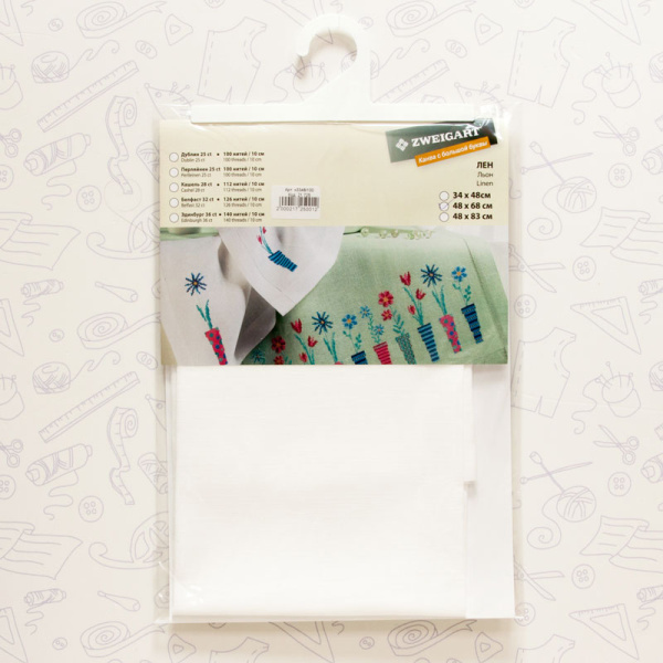 Канва в упаковке Newcastle 40 ct, 48 х 68 см, цвет №100. Арт н3348/100                