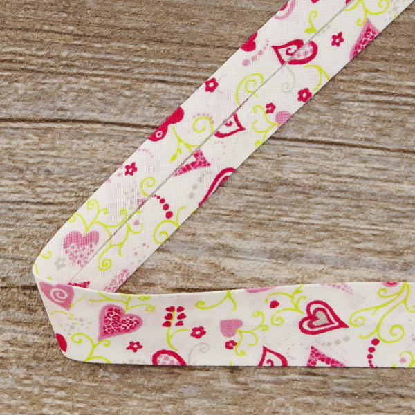 Косая бейка с рисунком SAFISA арт. 6518, 20 мм, 20 м, цвет 02. Арт 6518-20мм-02