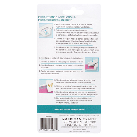 Картридж-дырокол "Фестоны-арки" для вырубки по краю. Арт 661283