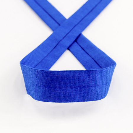 Косая бейка хлопок, 20 мм, 20 м, цвет 13, синий. Арт 6598-20мм-13