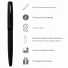 Ручка перьевая "Eleganza Classic" с синим картриджем, размер пера M, 0.5 мм, цвет корпуса черный . Арт 34564