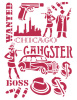 Трафарет "Гангстеры". Арт KSG235