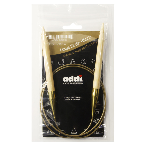 Спицы, круговые, бамбук addiNature BAMBOO №10, 100 см. Арт 555-7/10-100