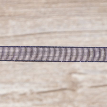 Лента органза SAFISA мини-рулон, 7 мм, 4,5 м, цвет 15, синий темный. Арт P00520-7мм-15           