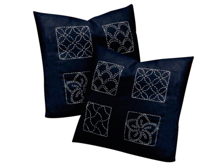 Ткань для вышивки сашико, цвет темно-синий. Арт ERS.009