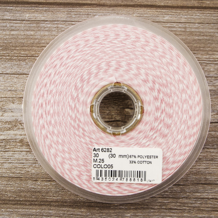 Косая бейка с рисунком SAFISA, арт.6282, 30 мм, 25 м, цвет 05. Арт 6282-30мм-05