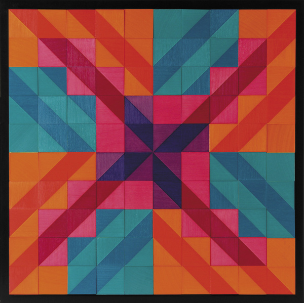 Мозаика из кубиков дизайнерская NAEF CLASSIC "Mosaik" 6+, натуральное дерево, цветная, 100 деталей. Арт 9404