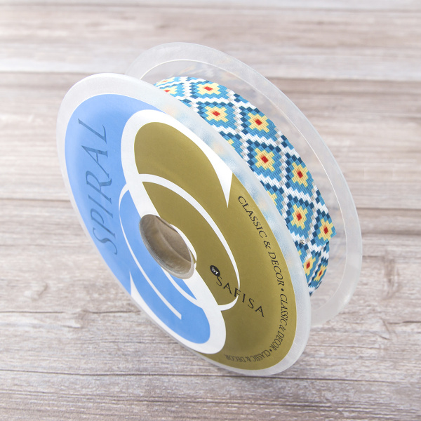 Тесьма ременная декоративная, 30 мм, цвет морской волны 10 м. Арт 35135-30мм-01