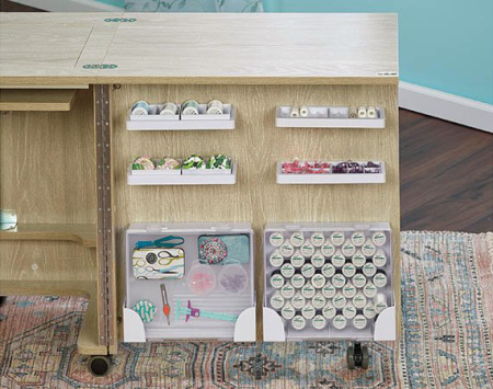 Стол раскладной для швейной машины с раскройным местом ECLIPSE, дуб. Арт TLM.E-O001                  