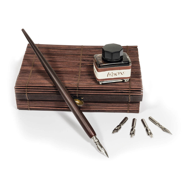 Набор для письма и каллиграфии "Calligraphy Set Retro" с перьями и чернилами, 7 предметов. Арт 81411