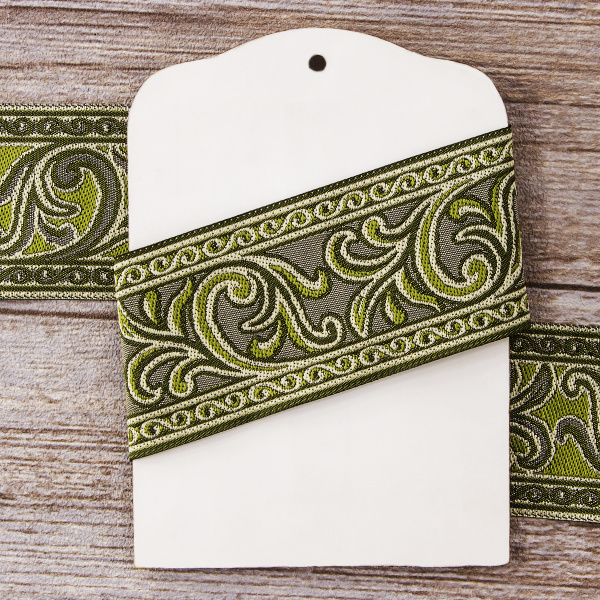 Лента жаккард SAFISA, 50 мм, 15 м, цвет 3. Арт 9079-50мм-3             