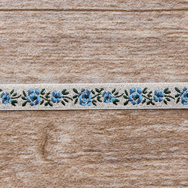 Лента жаккардовая с люрексом SAFISA, 10 мм, 15 м, цвет 06. Арт 9212-10мм-06