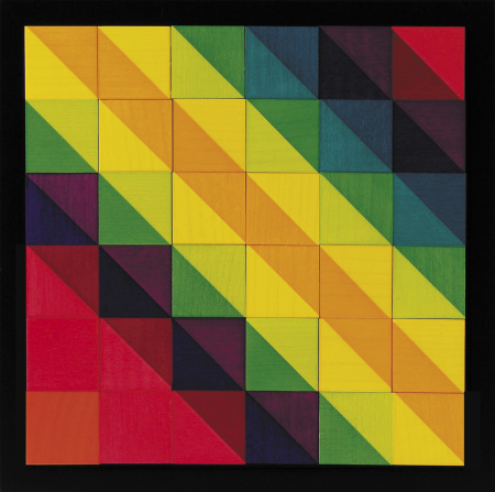 Мозаика из кубиков дизайнерская NAEF CLASSIC "Mosaik" 6+, натуральное дерево, цветная, 36 деталей. Арт 9404.1