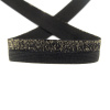Резинка окантовочная  20 мм, цвет черный с золотистым люрексом. Арт 854229216DH702          