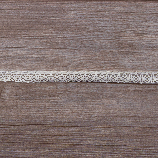 Кружево мерсеризованное эластичное, 13 мм, цвет белый. Арт E041/01                 