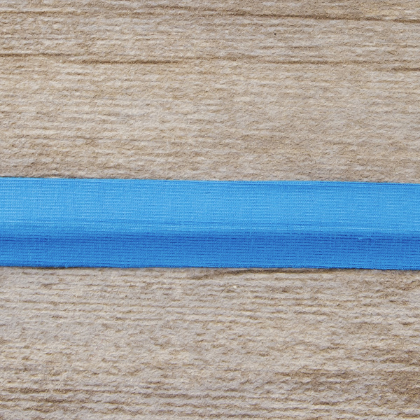 Косая бейка хлопок, 20 мм, 20 м, цвет 16, бирюзовый. Арт 6598-20мм-16