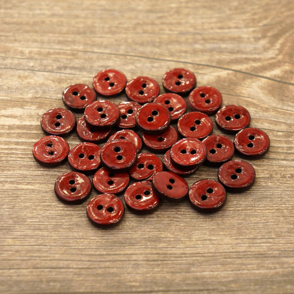 Пуговицы CONCEPT, размер 18, кокос, цвет COL.8 бордовый. Арт 1919H-018-COL.8