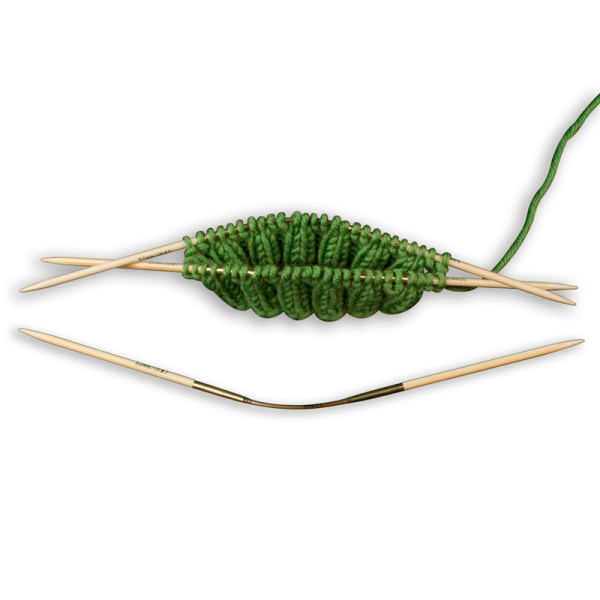 Спицы чулочные гибкие, бамбук, addiCraSyTrio BAMBOO SHORT №5, 24 см. Арт 560-2/5-24