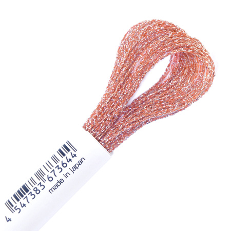 Мулине COSMO Sparkle металлизированное, цвет коралловый. Арт 76/6