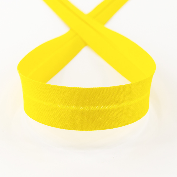 Косая бейка хлопок/полиэстер 20 мм, 25 м, цвет 22, спелый манго. Арт 6120-20мм-22            