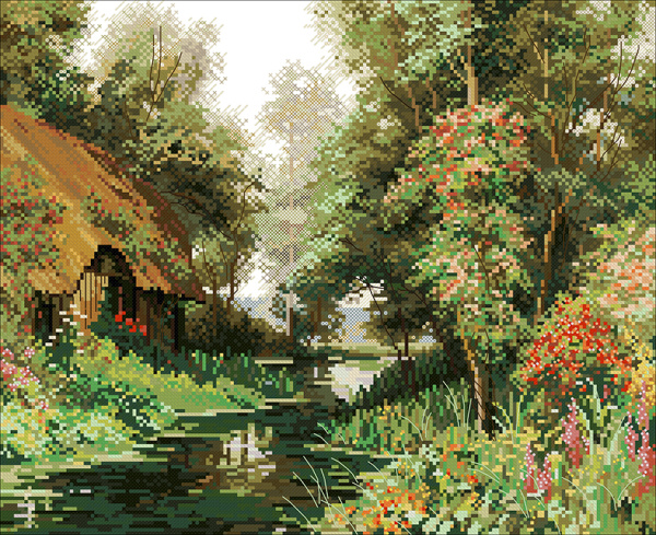 Набор для вышивания "Старая хижина". Арт 02.010.17