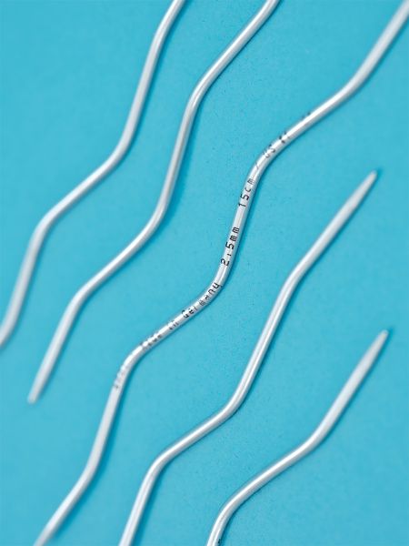 Спицы чулочные эргономичные addiCraSy Snake Lace, алюминиевые, №3, 15 см. Арт 203-2/3-15