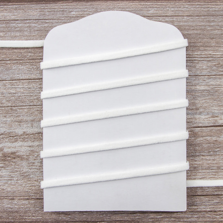 Резинка шляпная SAFISA, 5 мм, цвет 02, белый. Арт 4783-5мм-02