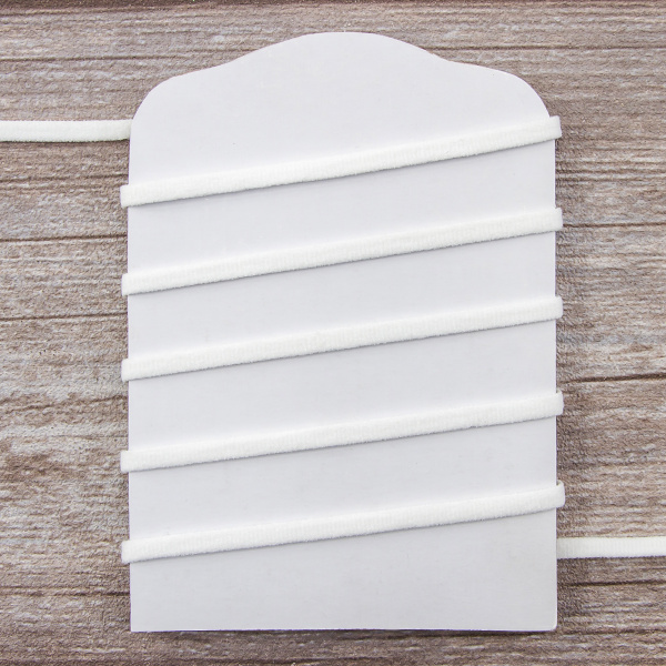 Резинка шляпная SAFISA, 5 мм, цвет 02, белый. Арт 4783-5мм-02