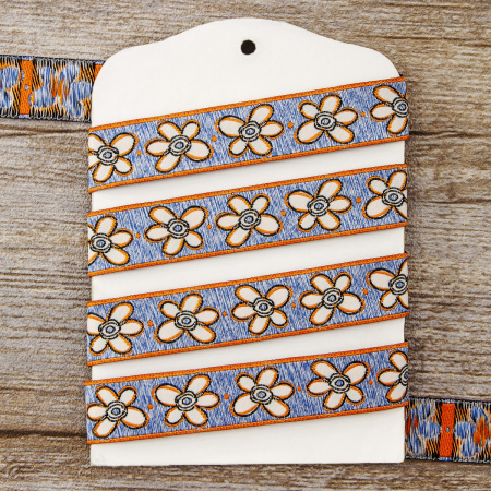 Лента жаккард SAFISA, 20 мм, 15 м, цвет 01. Арт 9103-20мм-01            