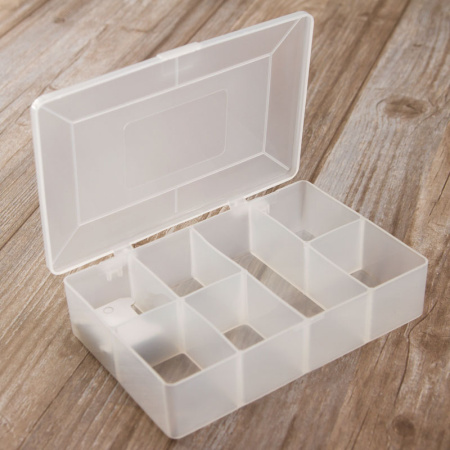 Органайзер для хранения мулине, 18,5 х 13 х 4,5 см, пластик, содержит 25 шпулей, 7 ячеек. Арт M3003.M                 