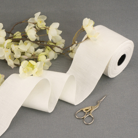 Лента канвовая Leinen для вышивания 30 ct ширина 8 см. Арт 72022/8cm/101