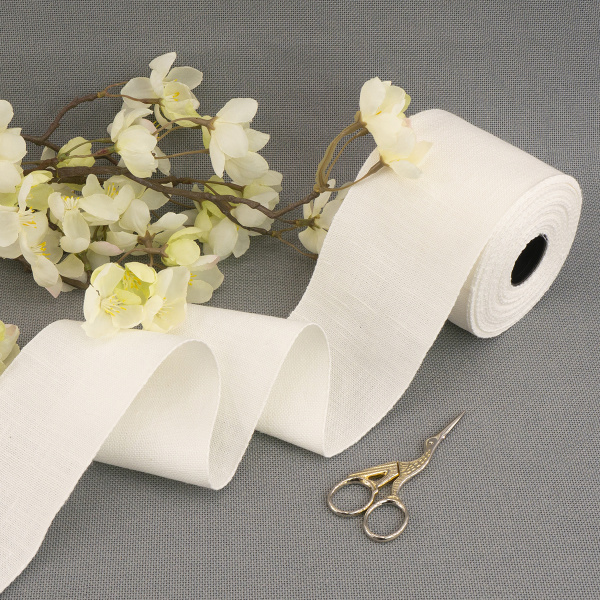 Лента канвовая Leinen для вышивания 30 ct ширина 8 см. Арт 72022/8cm/101