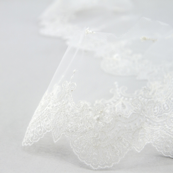 Кружево-вышивка на тюле, 50 мм, 14,6 м. Арт 41806/01