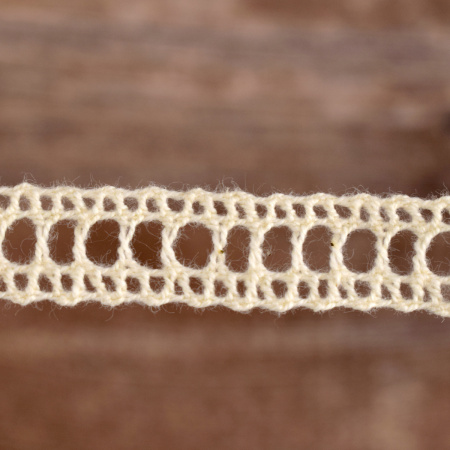 Хлопковое кружево, 12 мм, цвет натуральный. Арт 2188/58