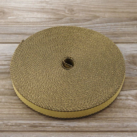 Тесьма ременная (стропа) PEGA небелёная с серыми краями, 20 мм. Арт 836790120DT007  