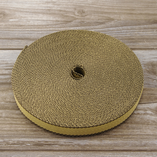 Тесьма ременная (стропа) PEGA небелёная с серыми краями, 20 мм. Арт 836790120DT007  