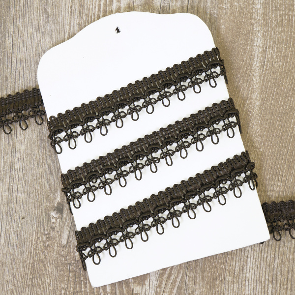 Тесьма PEGA тип интерьерная, цвет коричневый, 22 мм. Арт 844173222A7904          