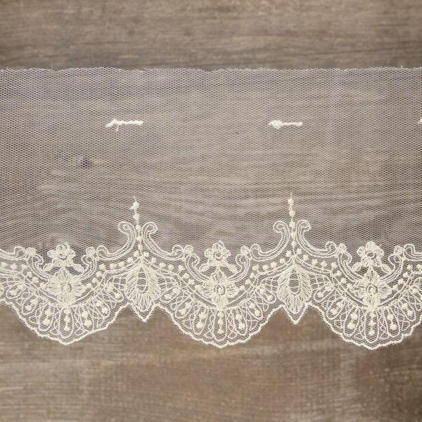 Кружево-вышивка на тюле, 50 мм, 14,6 м. Арт 41806/02