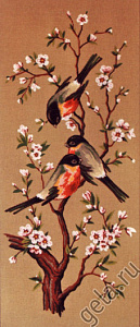 Канва жесткая с рисунком "Весеннее цветение"