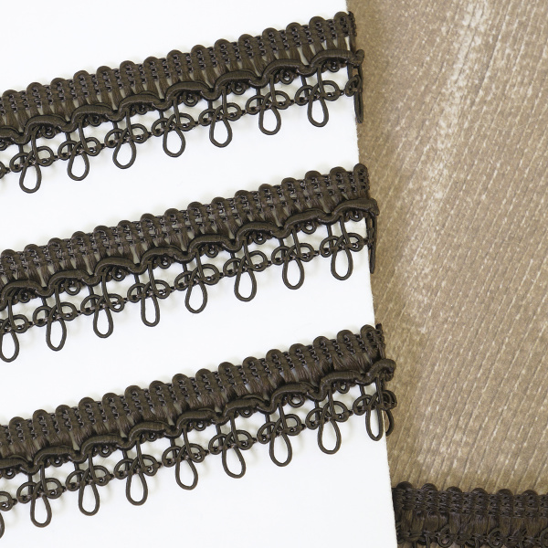 Тесьма PEGA тип интерьерная, цвет коричневый, 22 мм. Арт 844173222A7904          